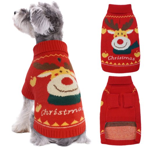 Dog Cat Sweater Warm Pet Knitwear Christmas Clothes for Dogs